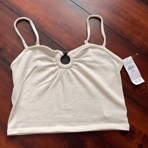 NWT Women’s size medium off white cami tank American Eagle